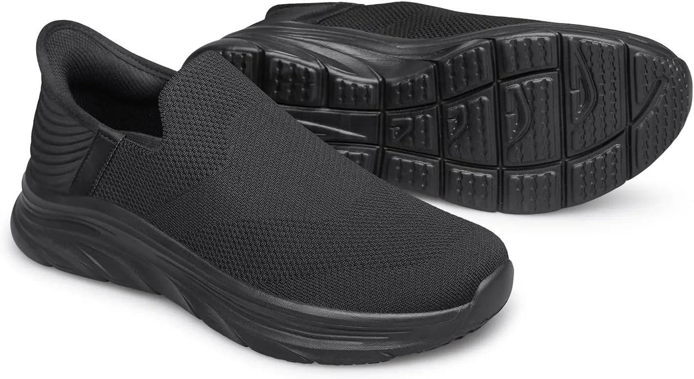 Men's Hands Free Slip on Walking Shoes Lightweight Comfortable Tennis Casual Non Slip Workout Sneakers Loafers