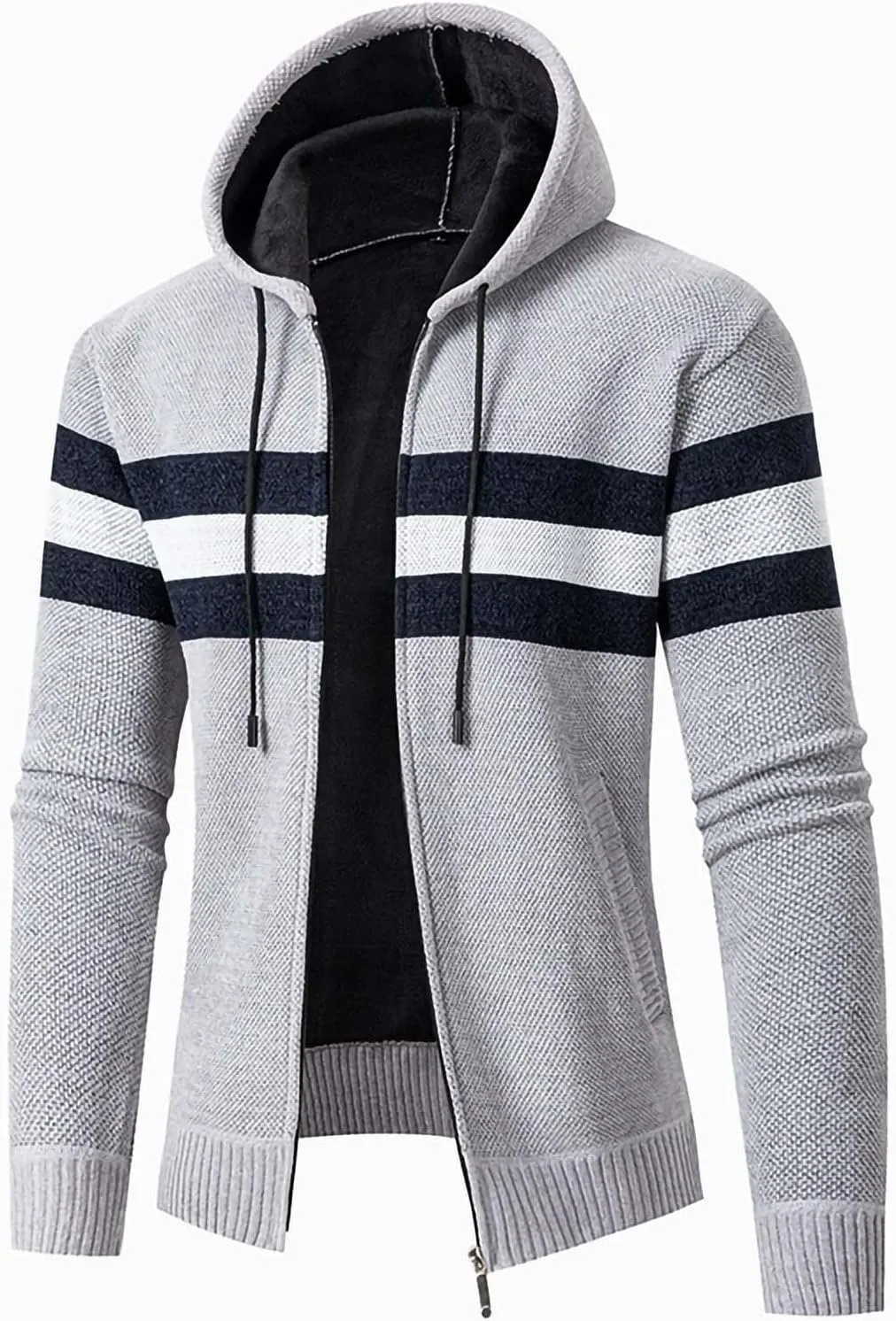 Mens Hoodies Soft Hooded Sweatshirts Training Long Sleeve Hoodies Casual Zip Up Hoodies Fall Pullover
