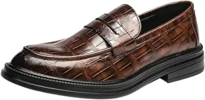 Mens Oxford Dress Shoes Patent Leather Slip On Business Wedding Party Half Brogue Comfortable Stylish