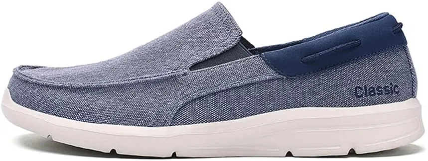 Mens Slip On Canvas Casual Loafer Lightweight Walking Shoes Cloth Shoes