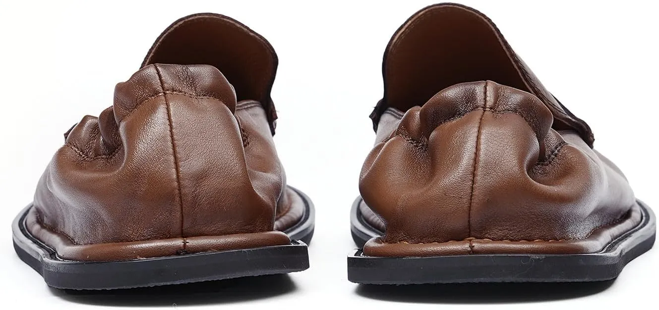 Men’s Slip-On Penny Loafers Dress Shoes – Soft Genuine Leather Moc Toe Mocasines with Non-Slip Sole, Comfortable Business Casual Mules & Clogs for Daily Wear and Travel