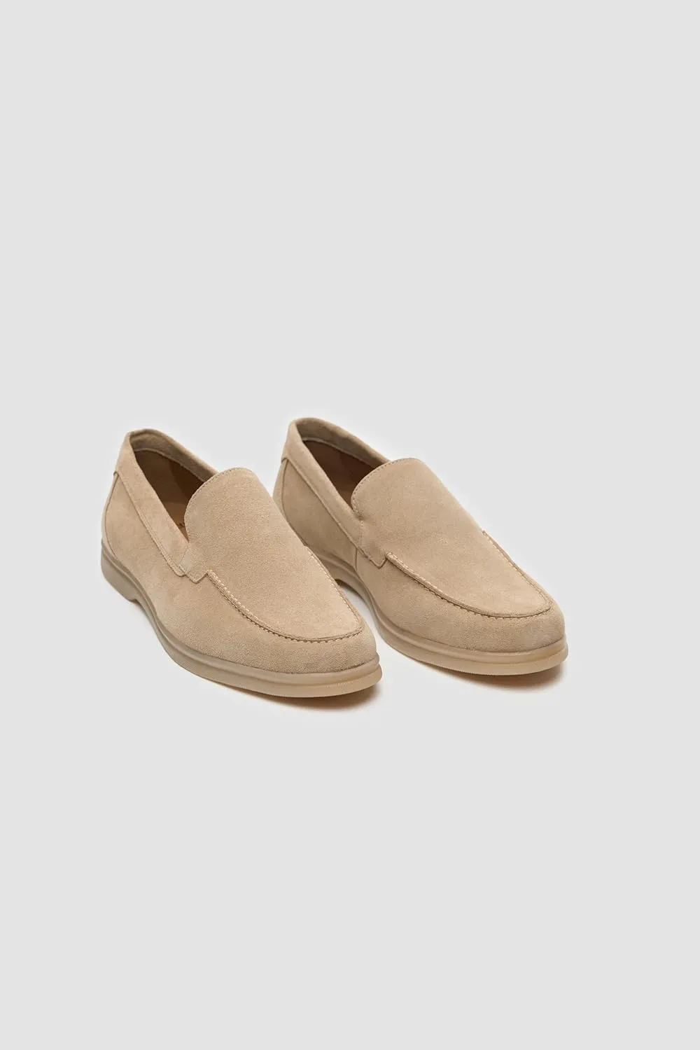 Men’s Suede Leather Slip-On Loafers - Business Smart Casual Moccasin-Style Shoes