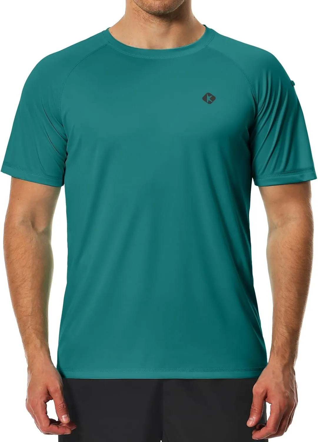 Men's Swim Shirts Quick Dry Rash Guard UPF 50  Sun Protection Fishing Beach Water Shirts Short Sleeve