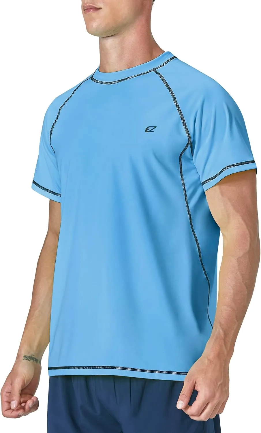 Men's Swim Shirts Rash Guard Short Sleeve UPF 50  UV Sun Protection SPF Shirt Quick Dry Swimming Fishing Water Beach T Shirts