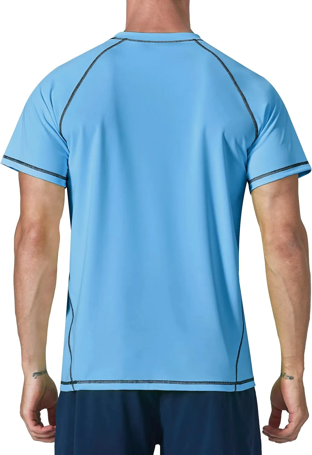 Men's Swim Shirts Rash Guard Short Sleeve UPF 50  UV Sun Protection SPF Shirt Quick Dry Swimming Fishing Water Beach T Shirts