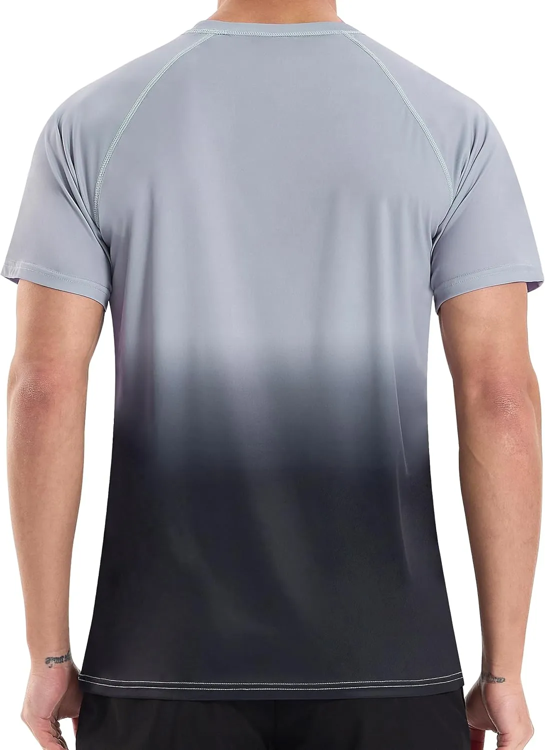 Men's Swim Shirts Rash Guard Short Sleeve UPF 50  UV Sun Protection SPF Shirt Quick Dry Swimming Fishing Water Beach T Shirts