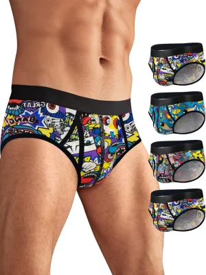Men's Underwear Briefs Cotton for Men Soft Breathable Comfy U Pouch Brief