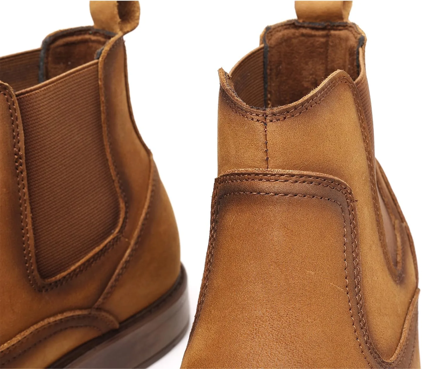 Men's Western Chelsea Cowboy Boots Square Toe, All-Weather Slip-On Work & Casual Boots for Ultimate Comfort & Durability