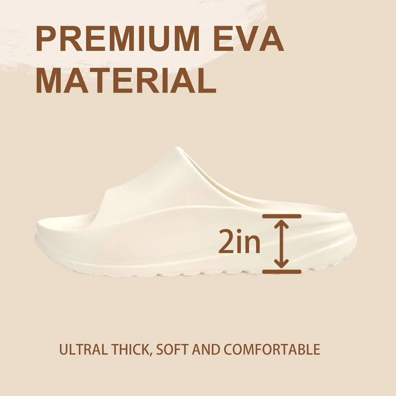 Mens/Womens Sandals Recovery Non-slip Slides with Arch Support Comfy Soft Cloud Pillow Feeling Slippers