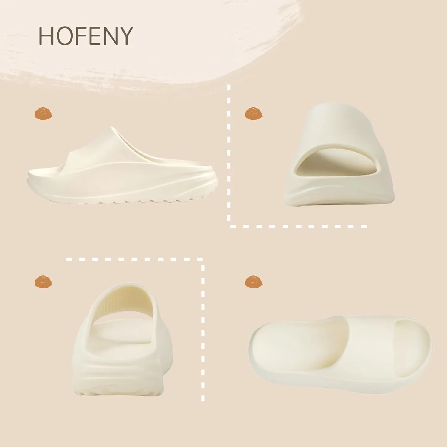 Mens/Womens Sandals Recovery Non-slip Slides with Arch Support Comfy Soft Cloud Pillow Feeling Slippers