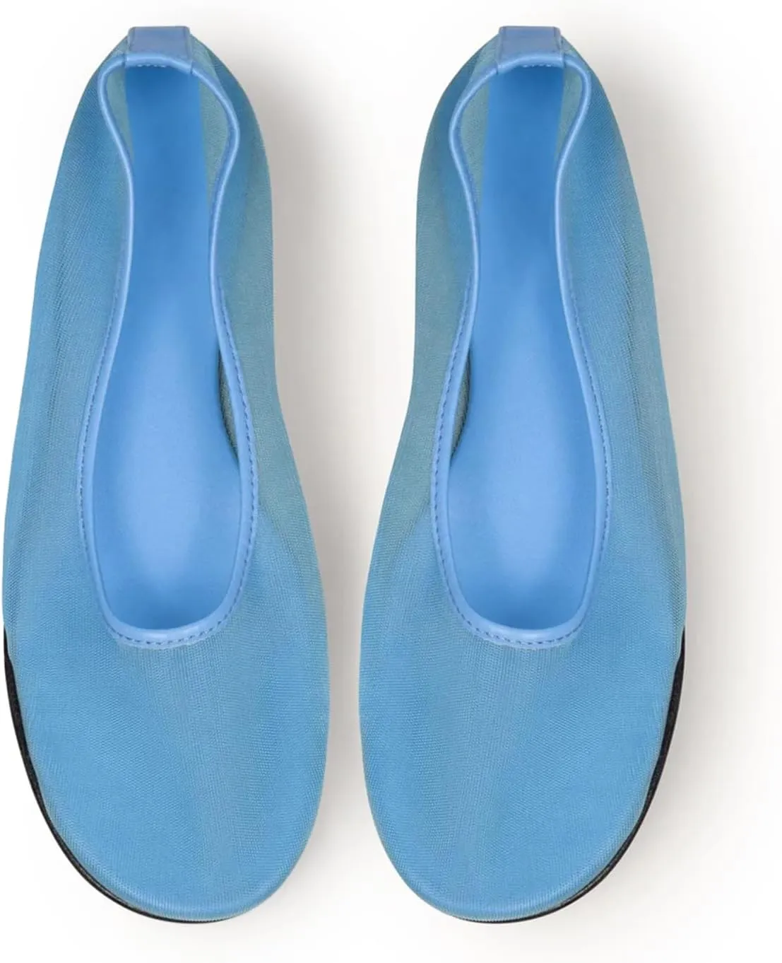 Mesh Ballet Flats for Women Breathable Comfortable Round Toe Pull-On Stylish Dating Shoes Lightweight Everyday Slip-On