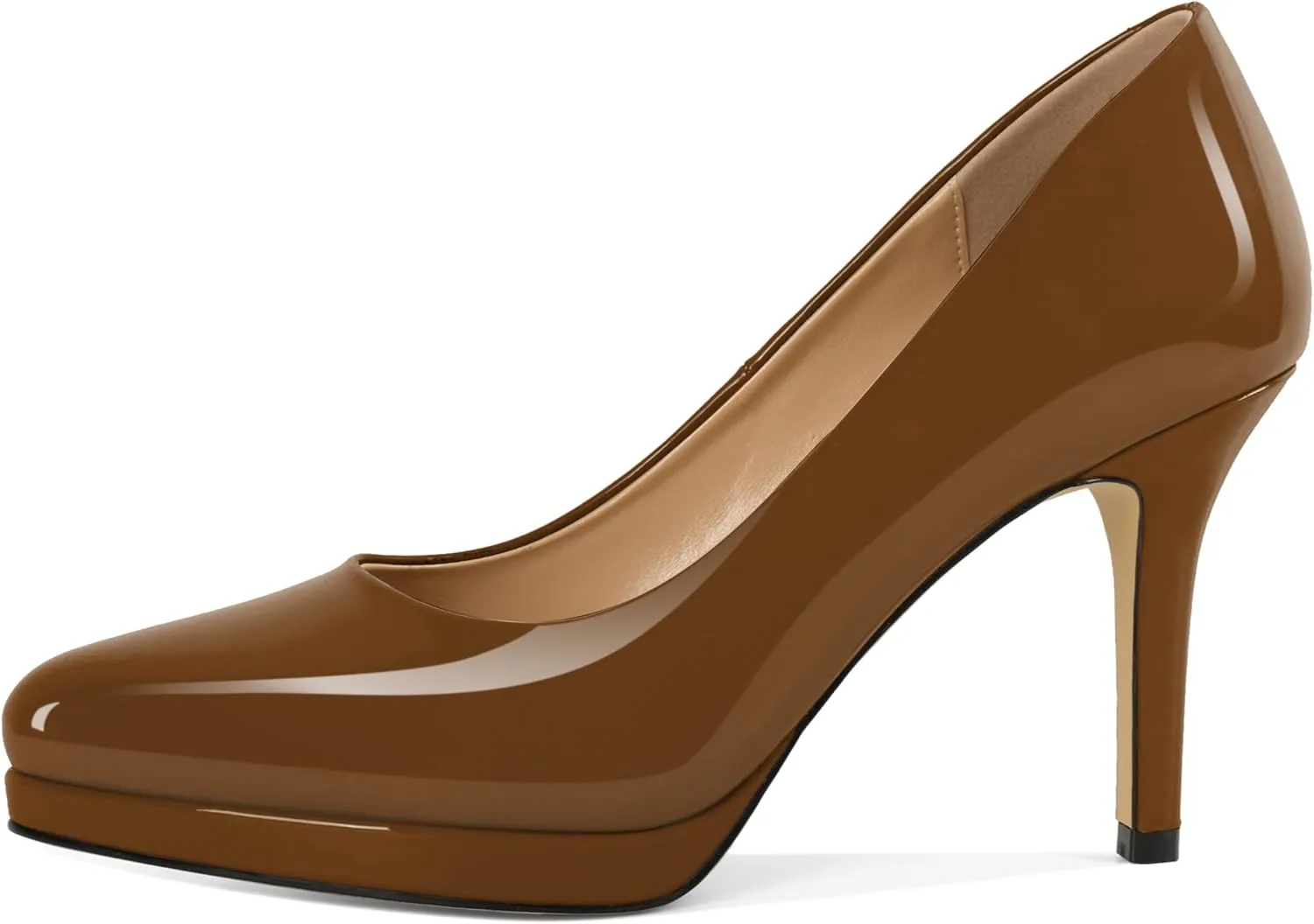 Mettesally Women High Heels Platform Pumps Stilettos Slip-on Fashion Daily Office Women Shoes 3.5 Inches