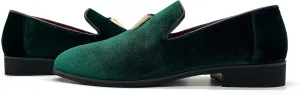 MHB Men's Penny Slip-On Velvet Loafer Suede Dress Shoes Glitter Smoking Slipper