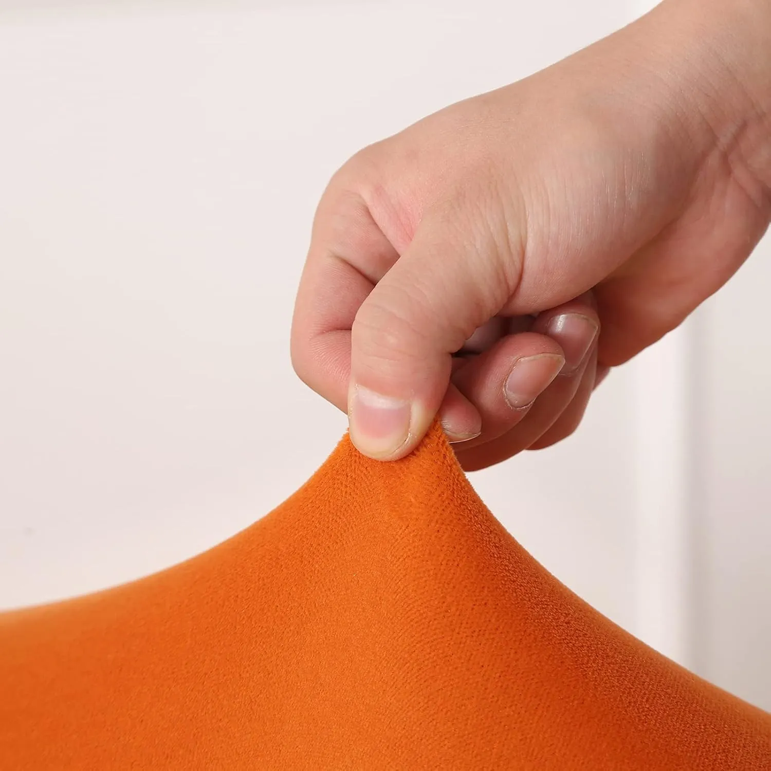 MIFXIN Armless Accent Chair Covers Stretch Slipper Chair Couch Slipcovers Removable Washable Furniture Protector Covers for Living Room Bedroom Home Hotel (Velvet Orange)