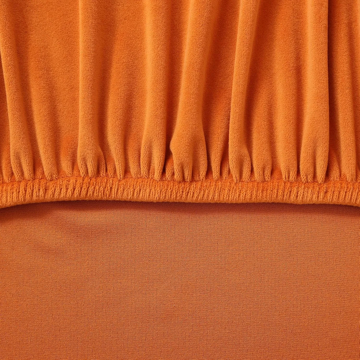 MIFXIN Armless Accent Chair Covers Stretch Slipper Chair Couch Slipcovers Removable Washable Furniture Protector Covers for Living Room Bedroom Home Hotel (Velvet Orange)