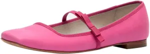 miss left Women Lovely Single Elastic Strap Flat Mary Janes Square Toe Comfortable Office Party Dress Shoes Size 4-16 US