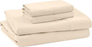 Modern Threads Soft Microfiber Solid Sheets - Luxurious Microfiber Bed Sheets - Includes Flat Sheet, Fitted Sheet with Deep Pockets, & Pillowcases Egg Shell Queen