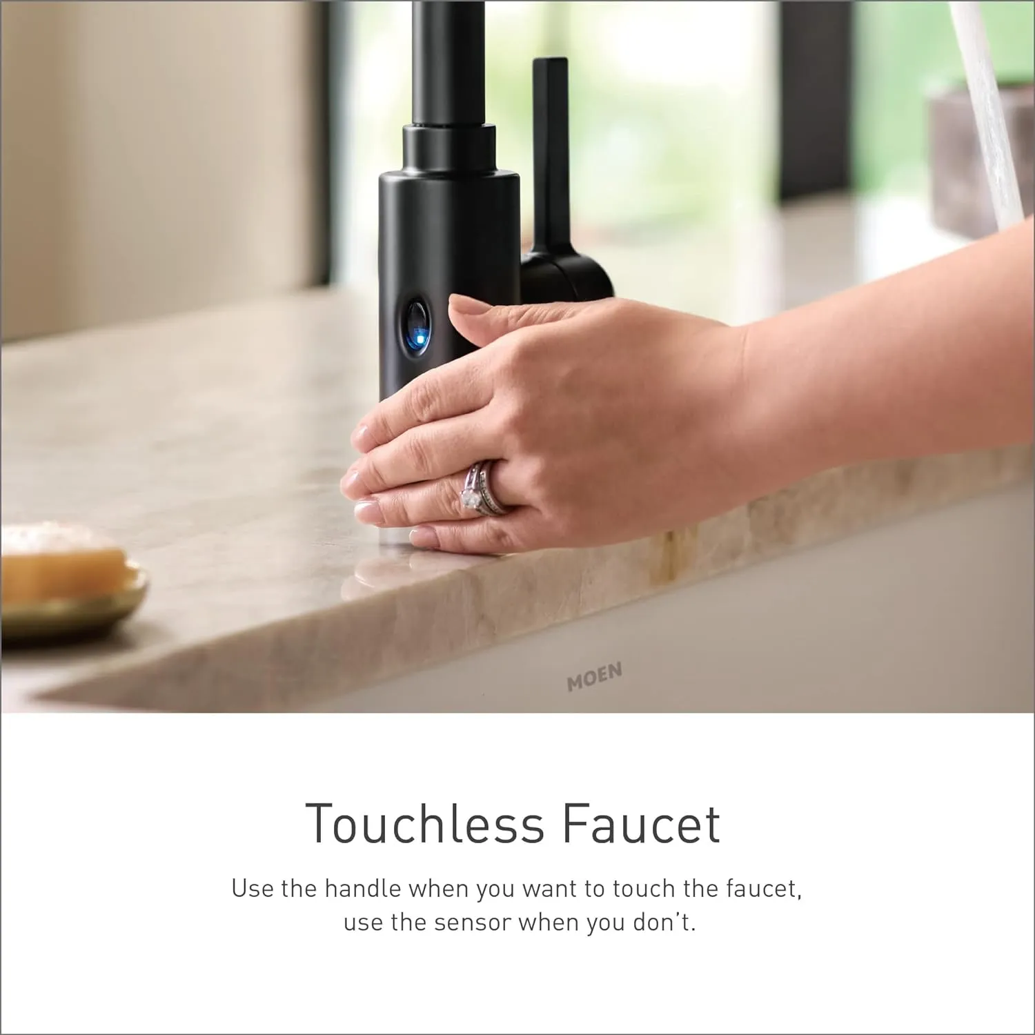 Moen 5925EWC Sleek Spring Pulldown Kitchen Faucet with Power Boost, Chrome