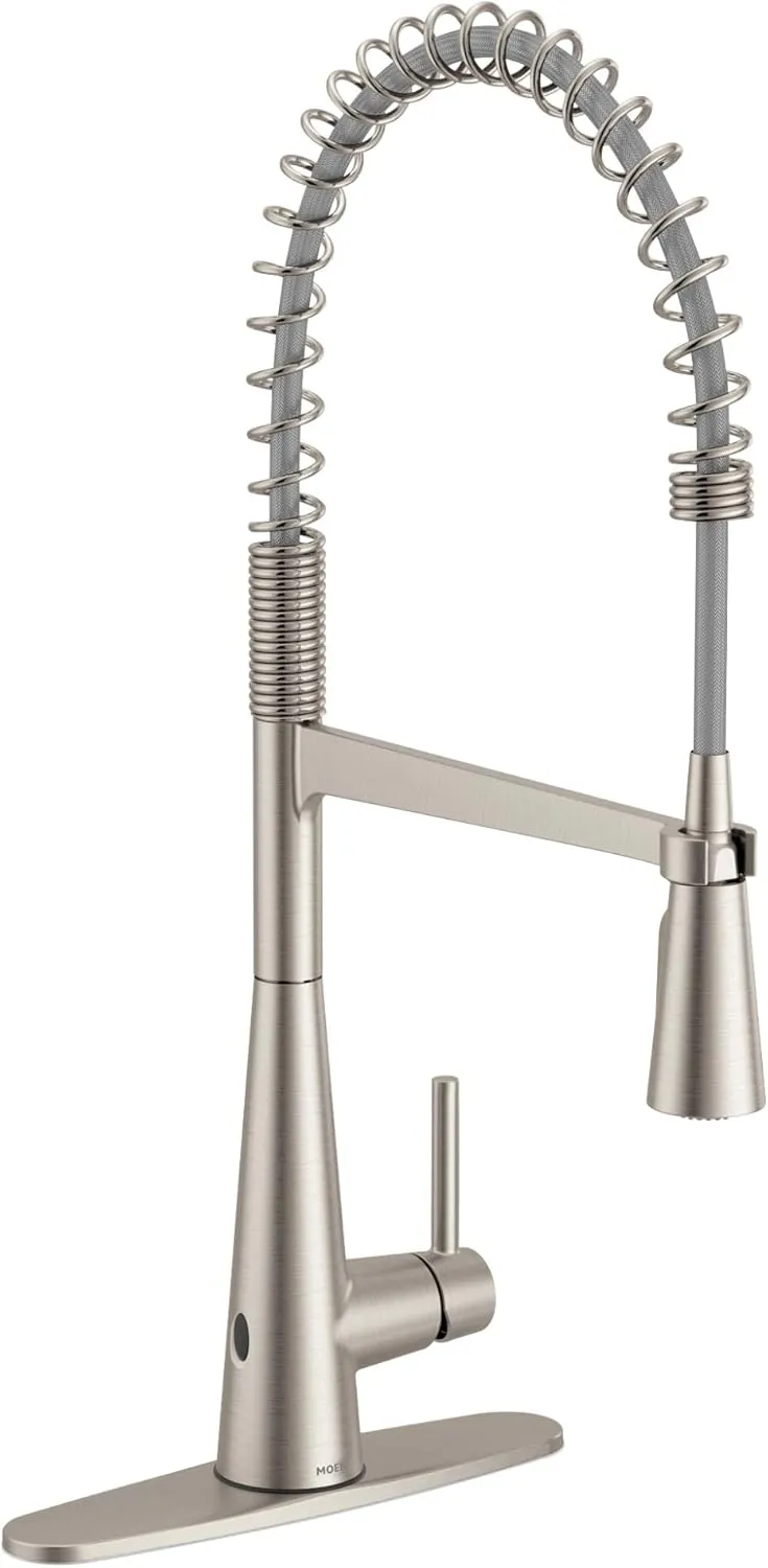 Moen 5925EWSRS Sleek Spring Pulldown Kitchen Faucet with Power Boost, Spot Resist Stainless