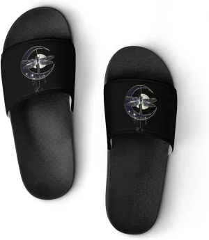 Moon Nature Insect Dragonfly Slippers for Women Men Anti-Slip Shower Slides Open Toe Slippers for Home Outdoor Beach