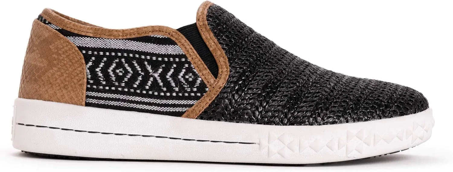 MUK LUKS Women's Street Smart Sneaker-Tan Loafer