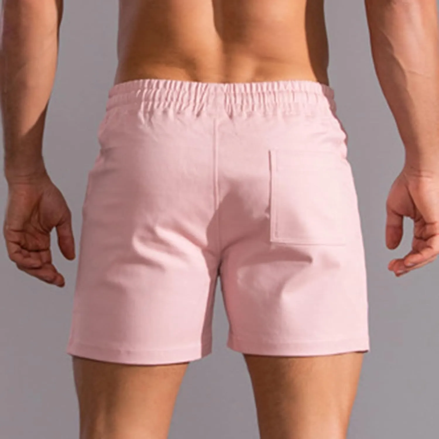 Muscularfit Mens Shorts Casual Stretch Waist Cotton Shorts Multi Pocket Drawstring Elastic Waist Cargo Shorts Regular Shorts