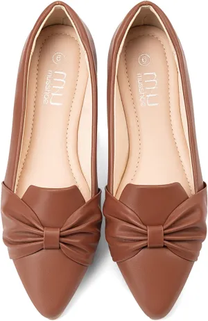 MUSSHOE Flat Shoes Women Comfortable Slip on Women's Flats Dress Shoes for Women