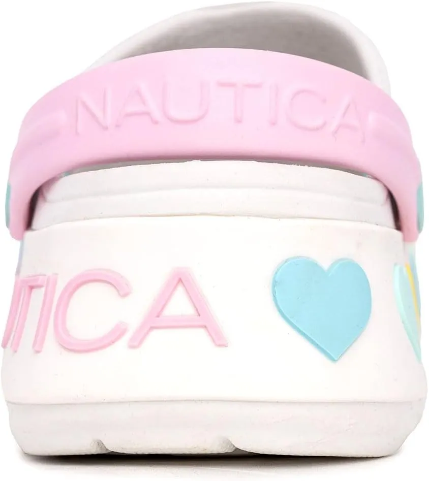 Nautica Kid's Girls Clogs Slip On Platform Slides Garden Shoes Water Sandals Beach Slipper for Children Indoor Outdoor