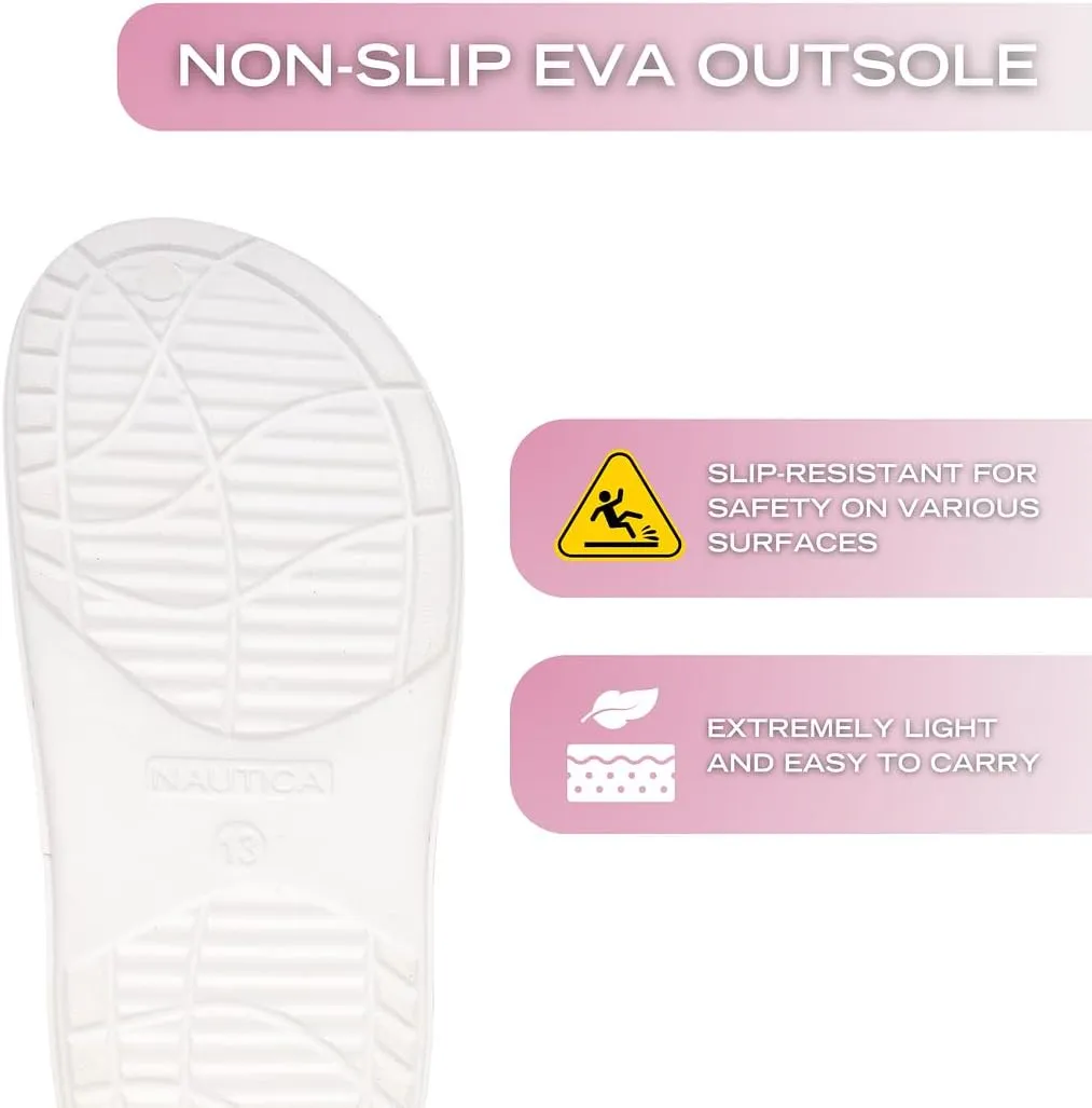 Nautica Kid's Girls Clogs Slip On Platform Slides Garden Shoes Water Sandals Beach Slipper for Children Indoor Outdoor