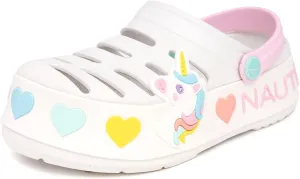 Nautica Kid's Girls Clogs Slip On Platform Slides Garden Shoes Water Sandals Beach Slipper for Children Indoor Outdoor
