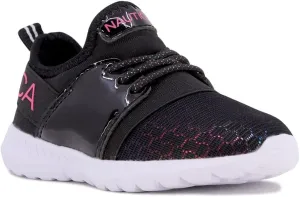 Nautica Kids Girls Metallic Fashion Sneaker Lace-Up Athletic Running Shoe I kappil I (Big Kid - Little Kid - Toddler)
