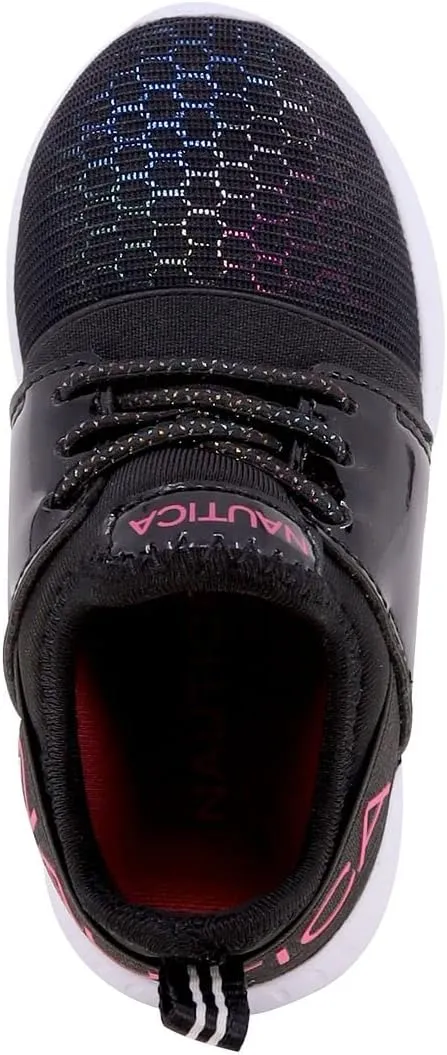 Nautica Kids Girls Metallic Fashion Sneaker Lace-Up Athletic Running Shoe I kappil I (Big Kid - Little Kid - Toddler)
