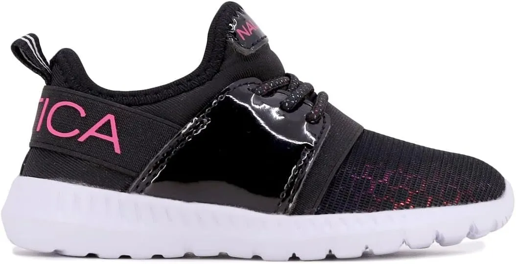 Nautica Kids Girls Metallic Fashion Sneaker Lace-Up Athletic Running Shoe I kappil I (Big Kid - Little Kid - Toddler)