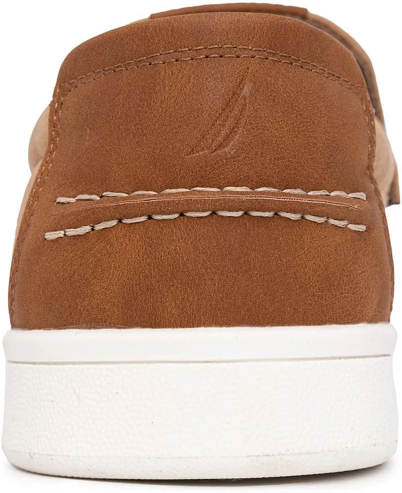 Nautica Men's Slip-On Loafers Casual Moc Toe Sneakers Boat Shoes Slipper for Men – Lightweight & Comfortable - Derwin