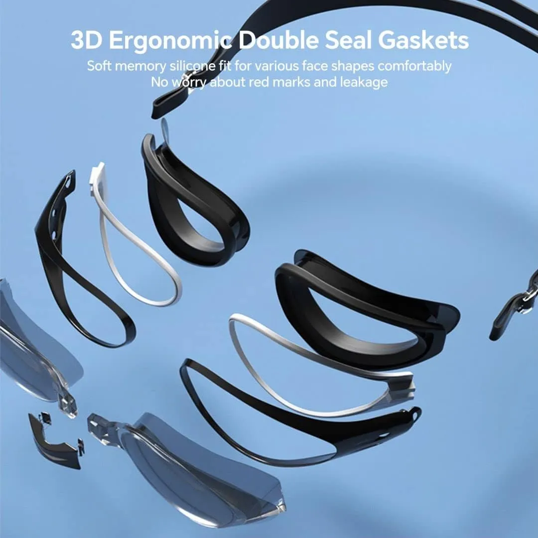 Nearsighted Swimming Goggles Polarized Anti-Fog No Leaking Shortsighted Swim Goggles for Women Men Kids Adults
