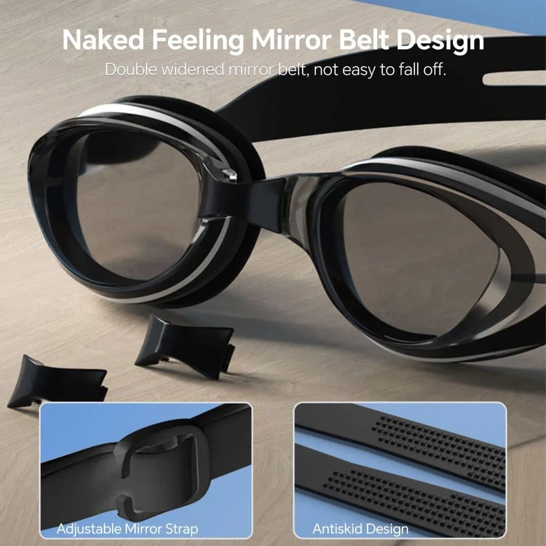 Nearsighted Swimming Goggles Polarized Anti-Fog No Leaking Shortsighted Swim Goggles for Women Men Kids Adults
