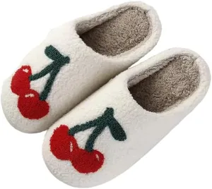 NEVEROLD Fun Cute Trendy Colorful Cartoon Illustrated Cozy Fluffy Plush Fur Slip On Cushion House Slippers for Women, Men, Girls, and Boys