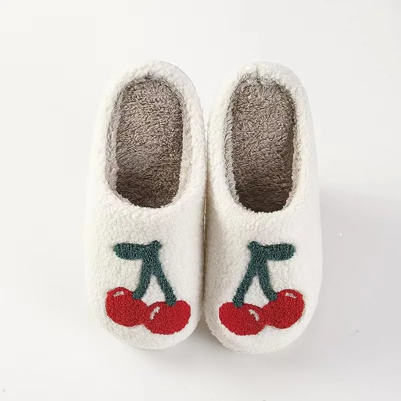NEVEROLD Fun Cute Trendy Colorful Cartoon Illustrated Cozy Fluffy Plush Fur Slip On Cushion House Slippers for Women, Men, Girls, and Boys