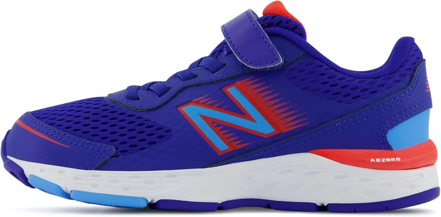 New Balance Kids' 680 V6 Hook and Loop Running Shoe