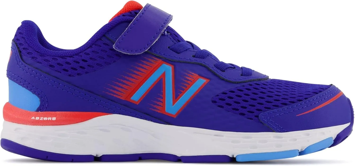 New Balance Kids' 680 V6 Hook and Loop Running Shoe