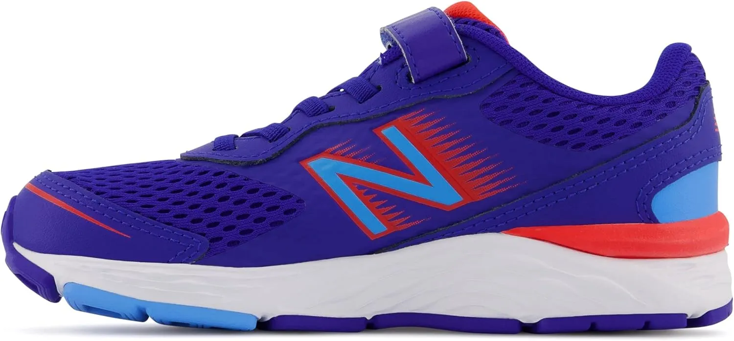 New Balance Kids' 680 V6 Hook and Loop Running Shoe