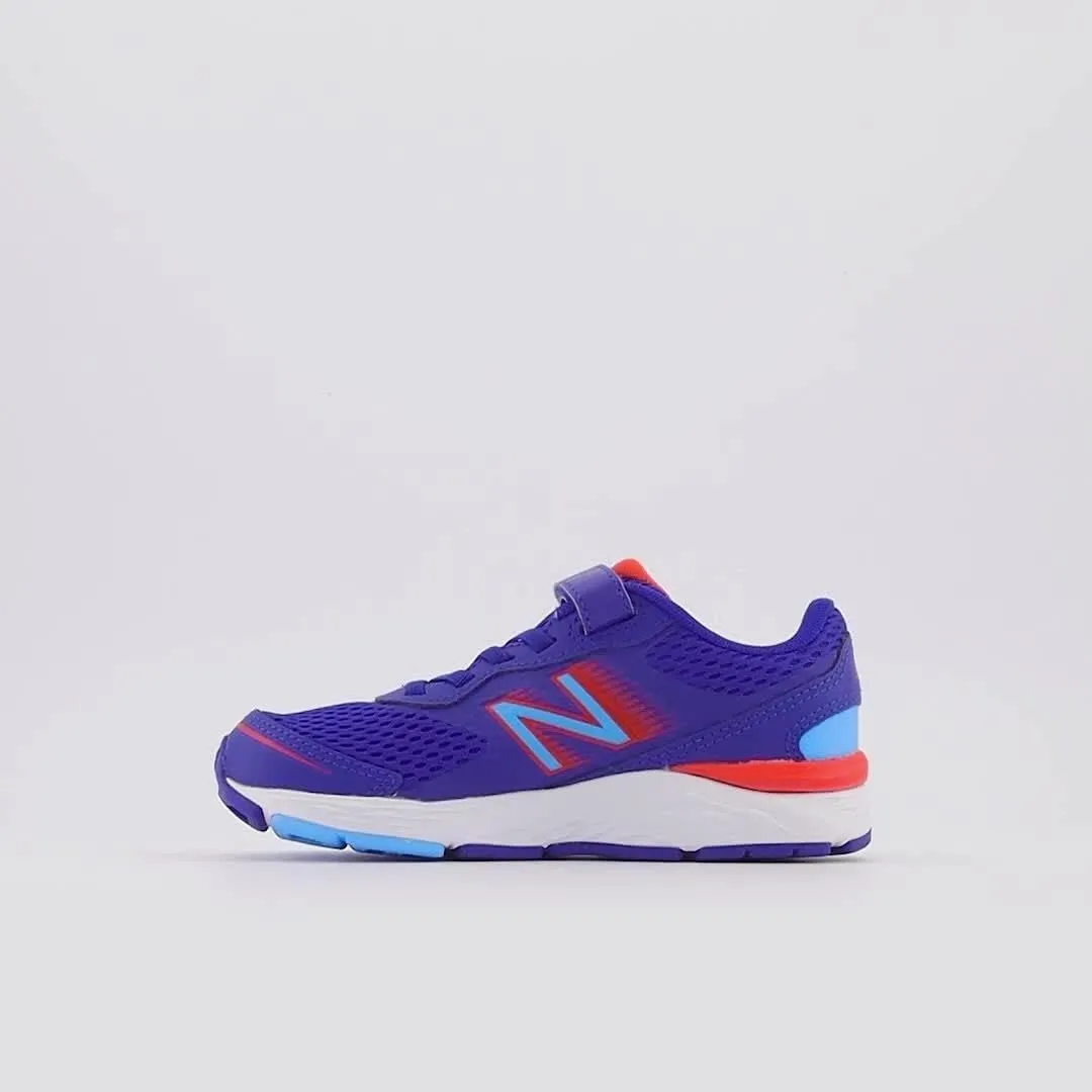 New Balance Kids' 680 V6 Hook and Loop Running Shoe