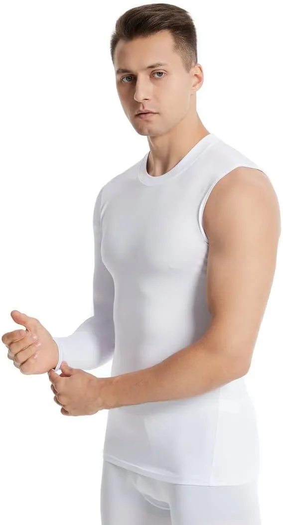 New Compression Shirts for Men 1/2 Single Arm Long Sleeve Athletic Base Layer Undershirt Gear T Shirt for Workout Basketball