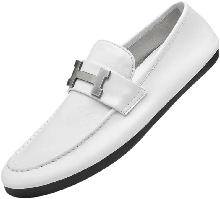 New Men's Handmade Dress Shoes, PU Leather Oxford Brogue Shoes for Men, Italian Classic Vintage Slip-On Lightweight Casual Shoes