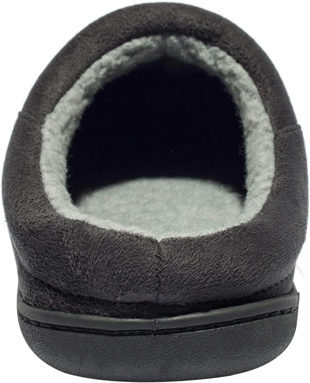 NewDenBer Men's Warm Memory Foam Suede Plush Fleece Lined Slip on Indoor Outdoor Clog House Slippers