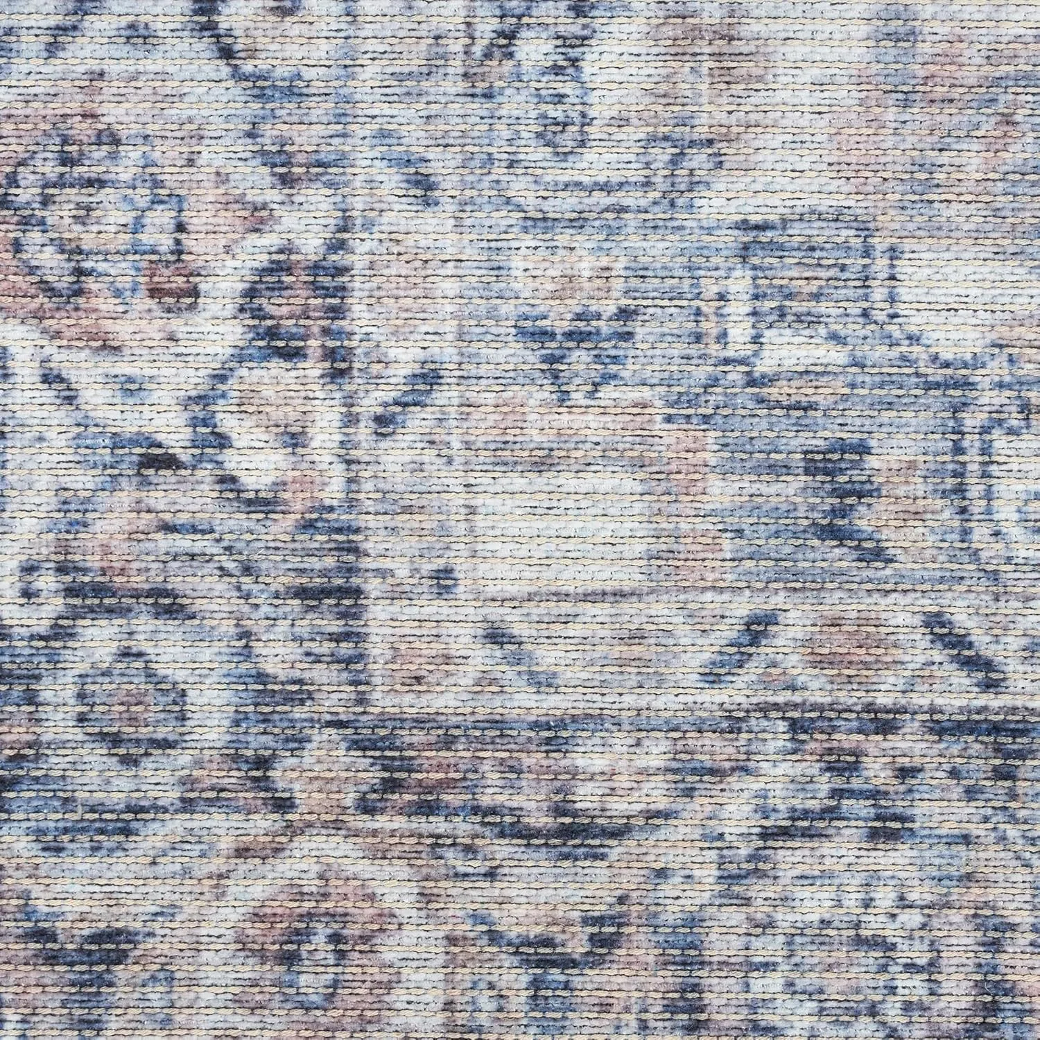 Nicole Curtis Machine Washable Series 1 Traditional Ivory Navy 5'3" x 7'3" Area -Rug, Easy -Cleaning, Non Shedding, Bed Room, Living Room, Dining Room, Kitchen (5x7)