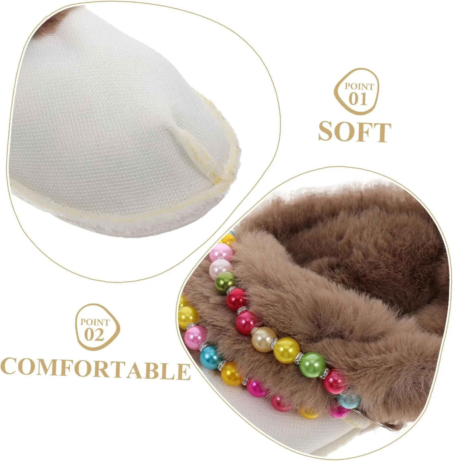 NOLITOY Plush Cotton Slipper Cover Plush Shoes Liner Clogs Fuzzy Inserts Winter Shoes Liners Inner Inner Soles