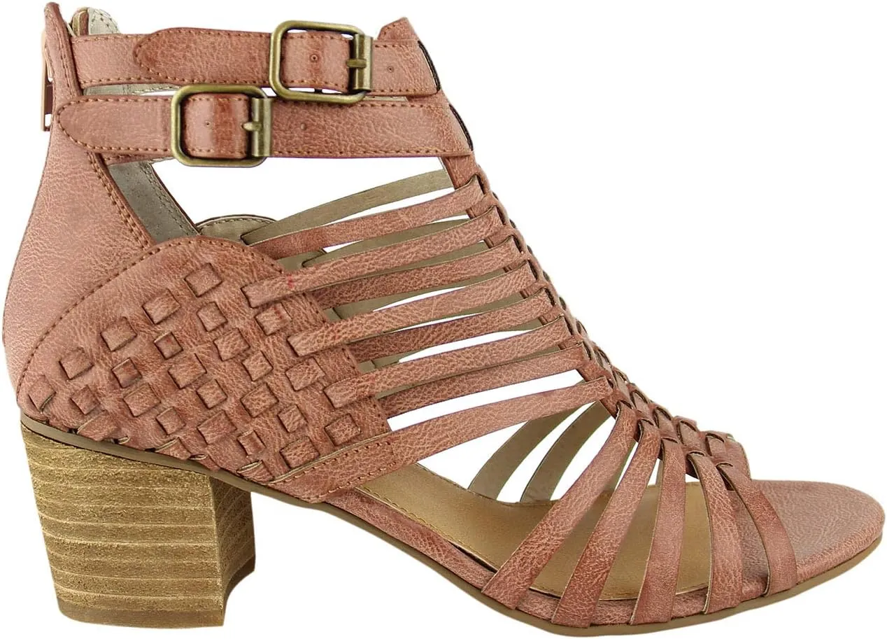 Not Rated Ofanto Low Heel Sandal with Woven Strap Detail