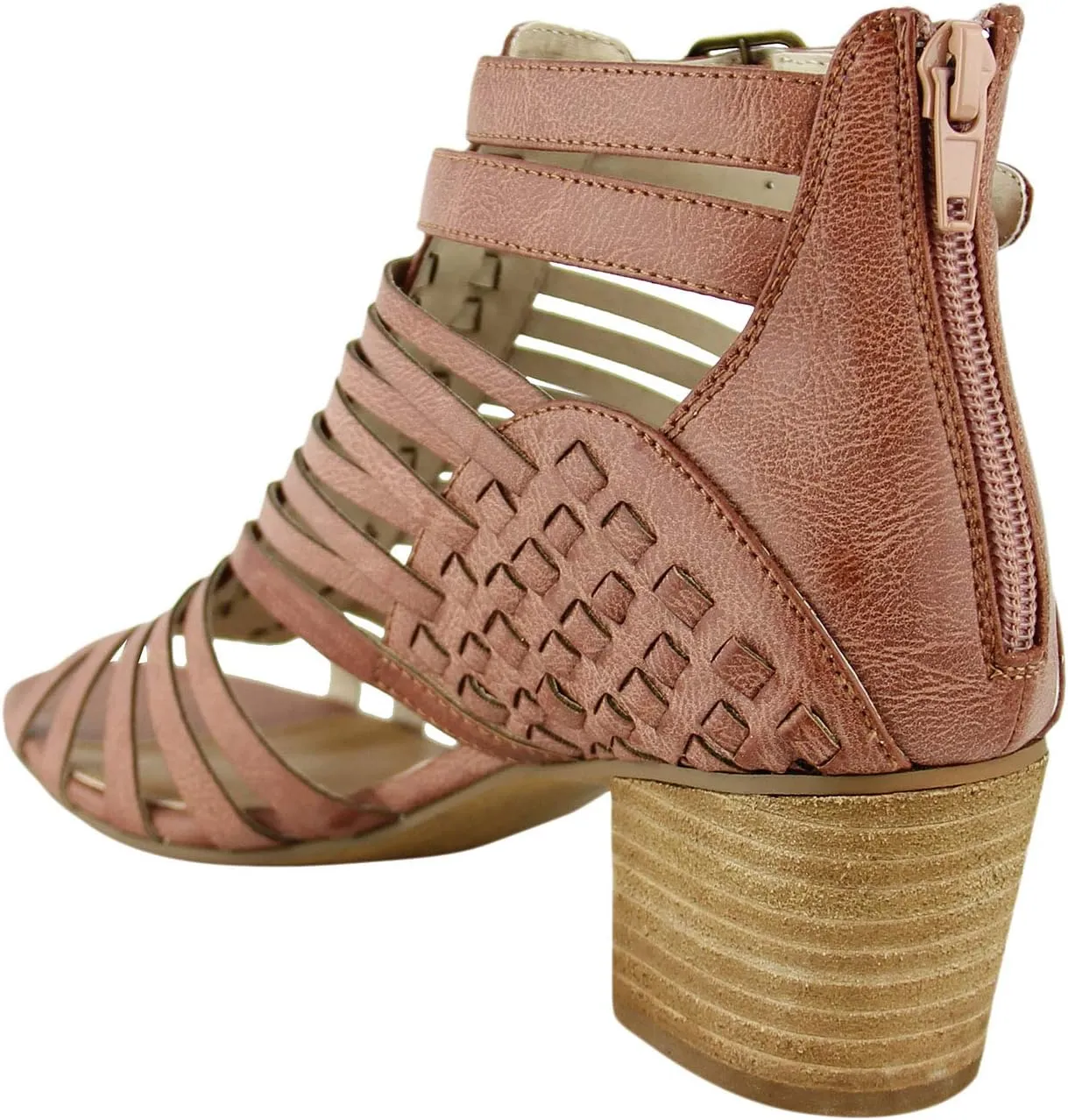 Not Rated Ofanto Low Heel Sandal with Woven Strap Detail