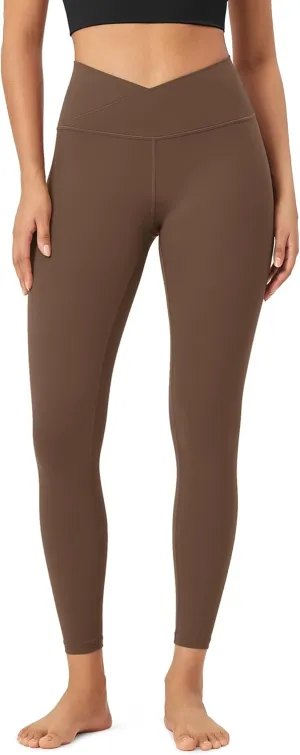 ODODOS Women's Buttery Soft Cross Waist Leggings, ODCLOUD 25" / 28" Crossover Lounge Yoga Pants
